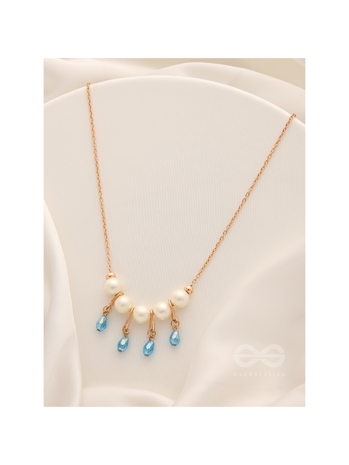 Celestial Showers- Golden Pearls and Beads Necklace