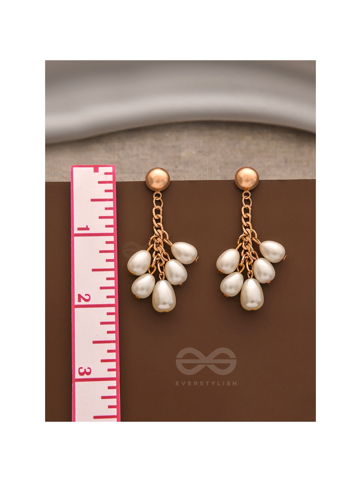 The Pearl Branch- Golden Pearl Earrings