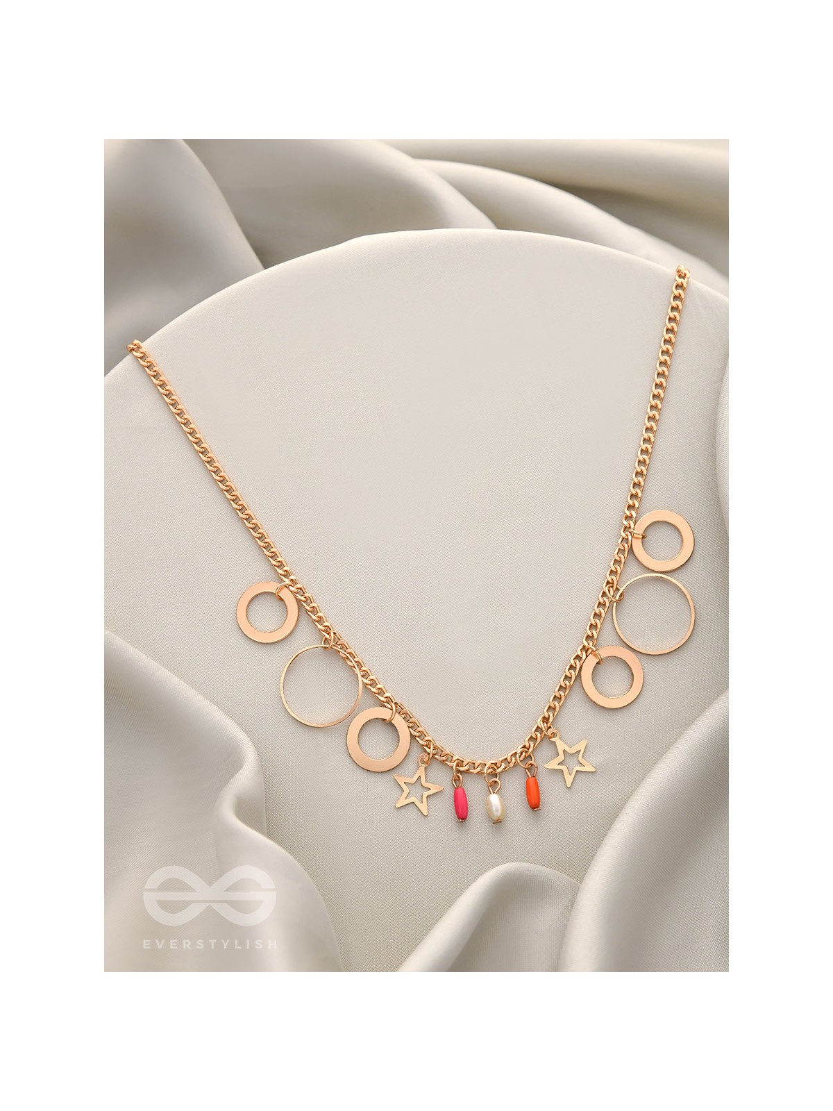 The Eternal Cosmos- Classy Golden Necklace With Anti-Tarnish Coating 