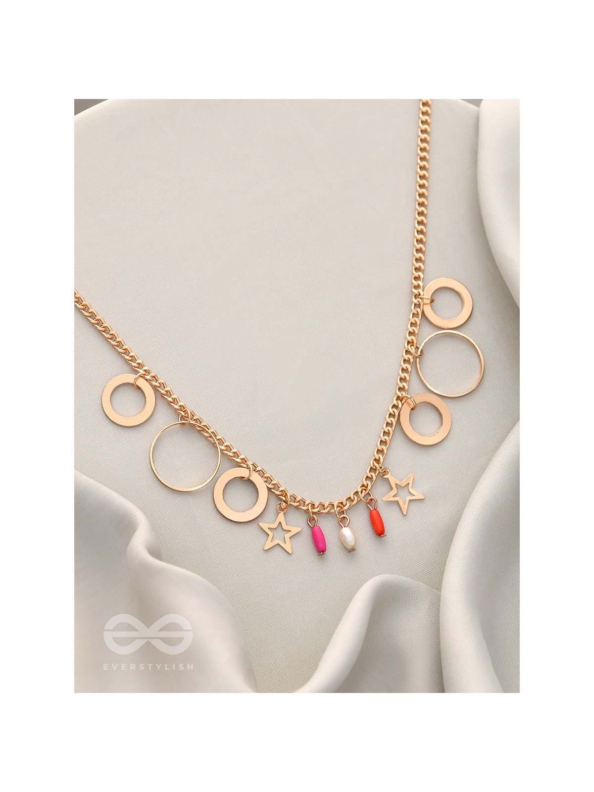 The Eternal Cosmos- Classy Golden Necklace With Anti-Tarnish Coating 