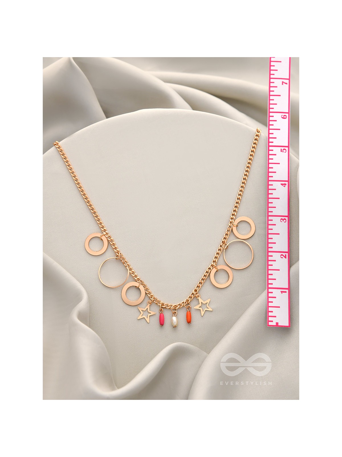 The Eternal Cosmos- Classy Golden Necklace With Anti-Tarnish Coating 