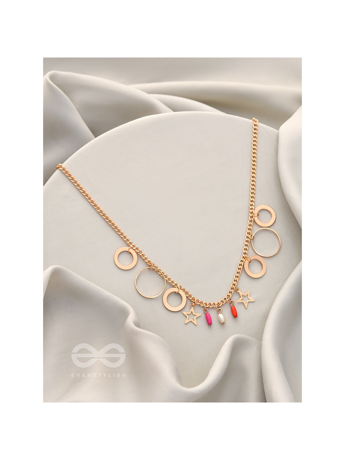 The Eternal Cosmos- Classy Golden Necklace With Anti-Tarnish Coating 