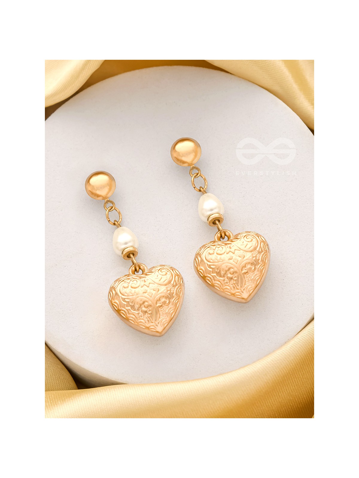 A Heart of Gold- Classy Golden Earrings