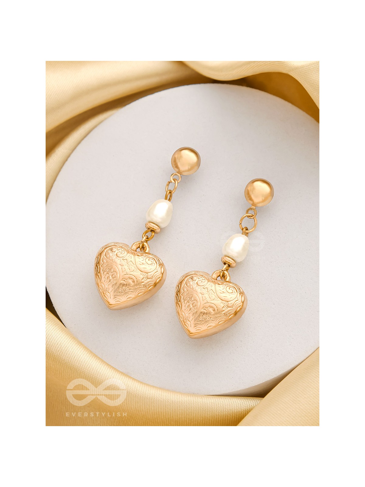 A Heart of Gold- Classy Golden Earrings