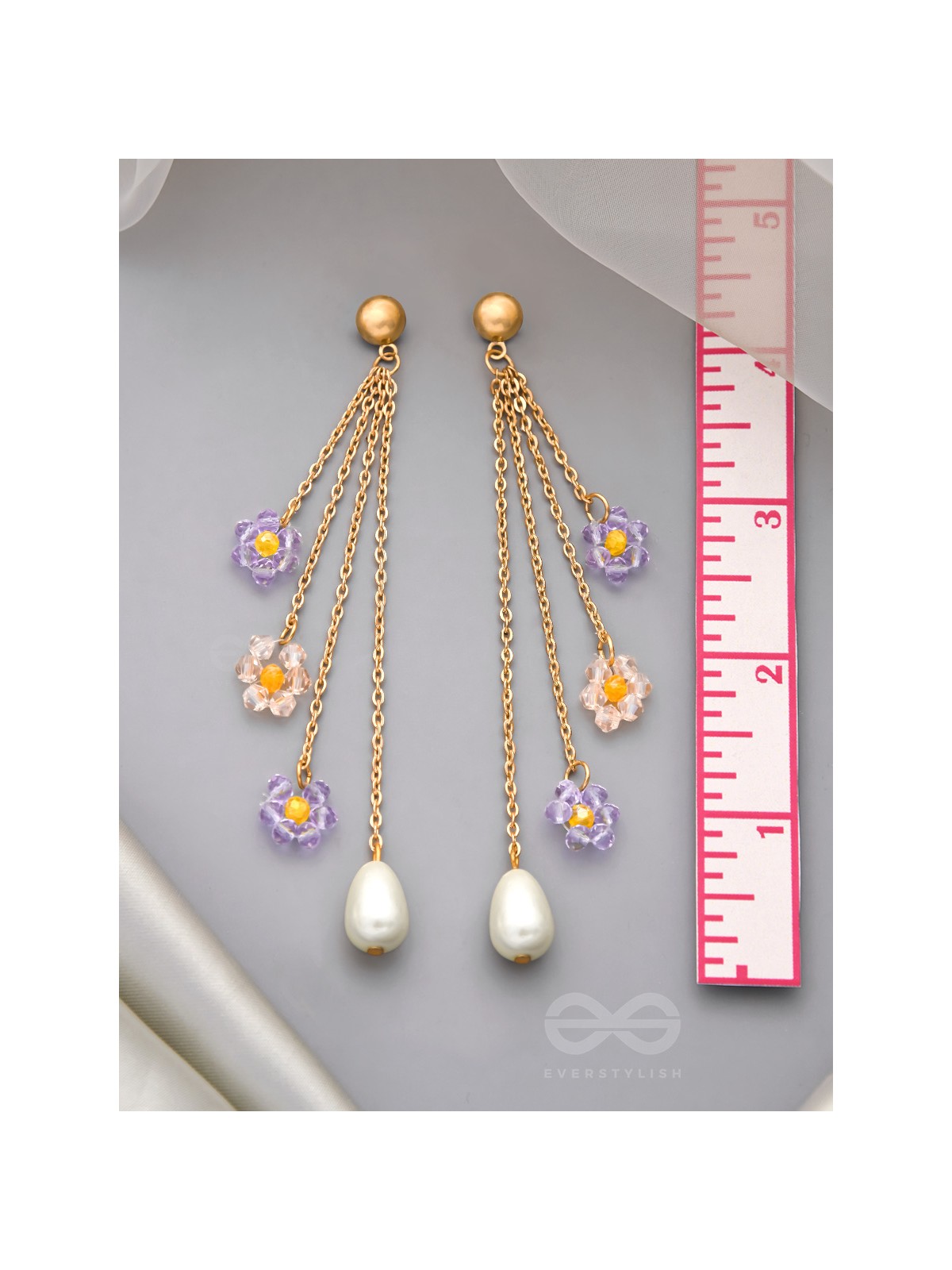 The Flowering Vines- Golden Pearl Earrings