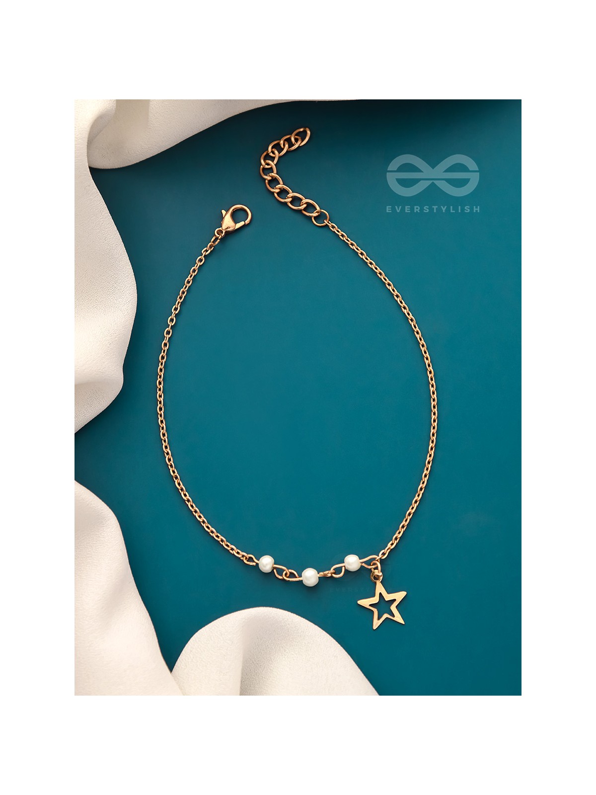 Star-Struck- Golden Beads Anklet