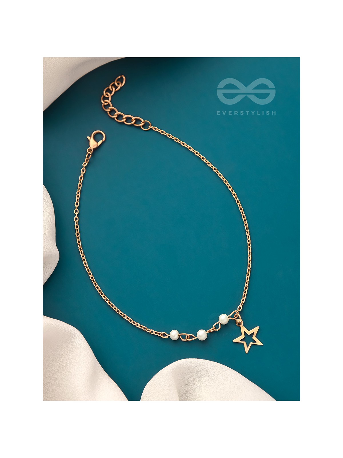 Star-Struck- Golden Beads Anklet