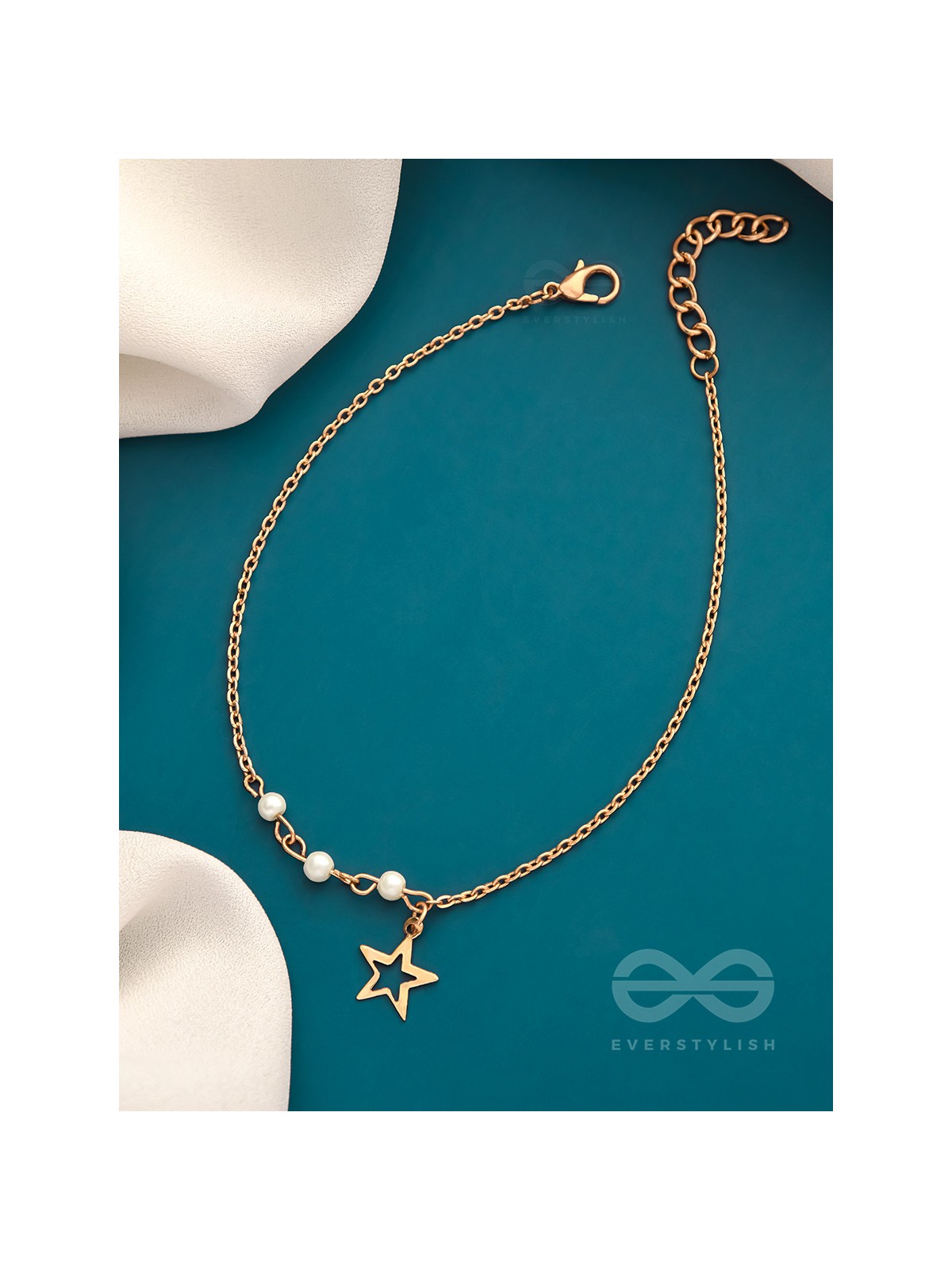 Star-Struck- Golden Beads Anklet