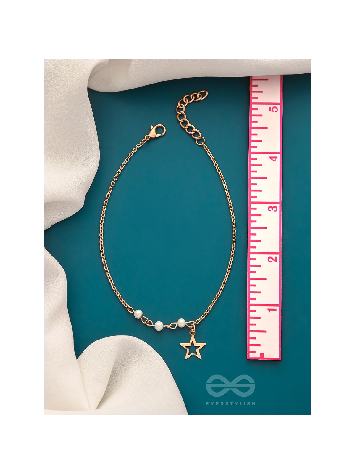 Star-Struck- Golden Beads Anklet