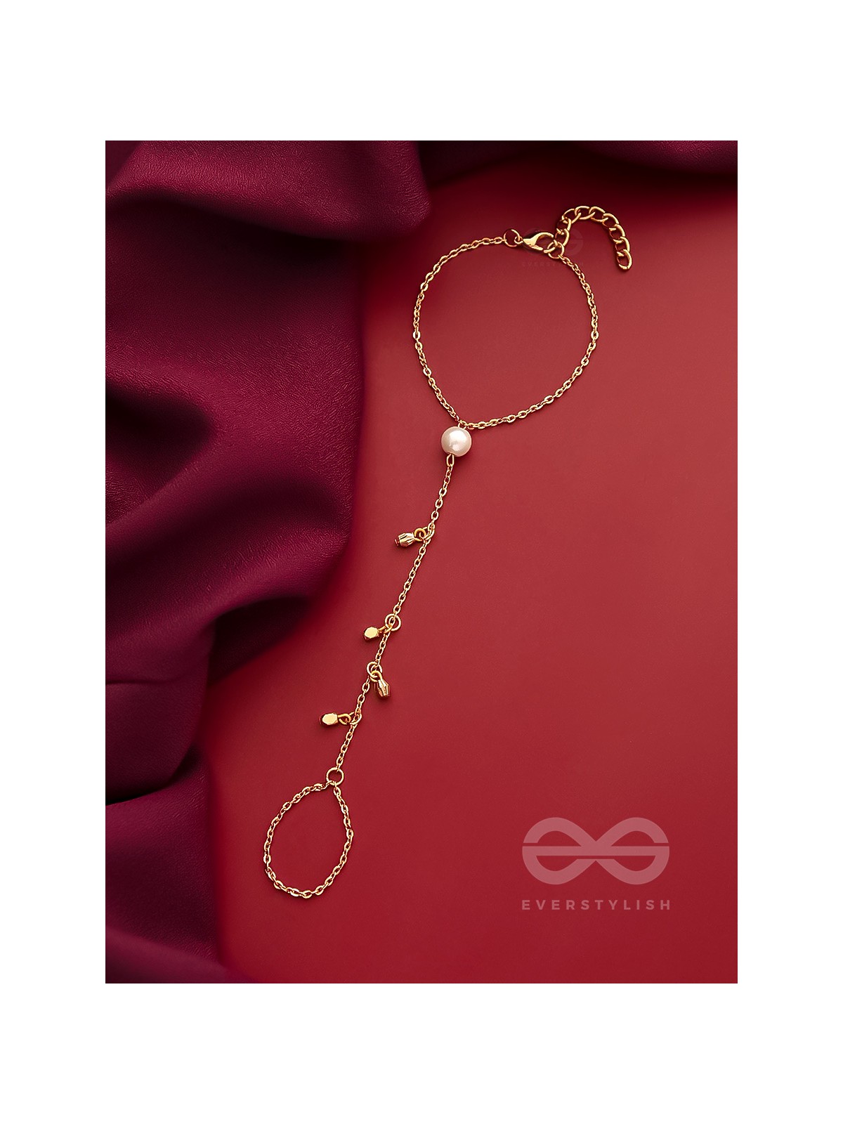 The String of Luck- Golden Pearl Hand Harness Bracelet