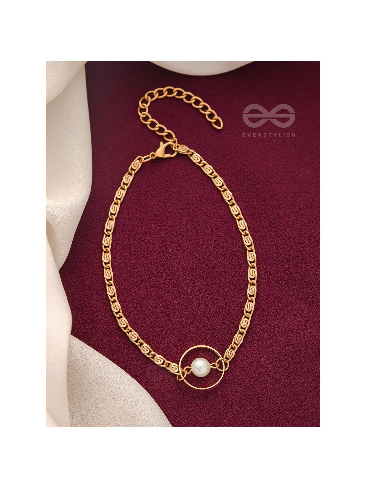 The Moon Ring- Golden Pearl Anklet
