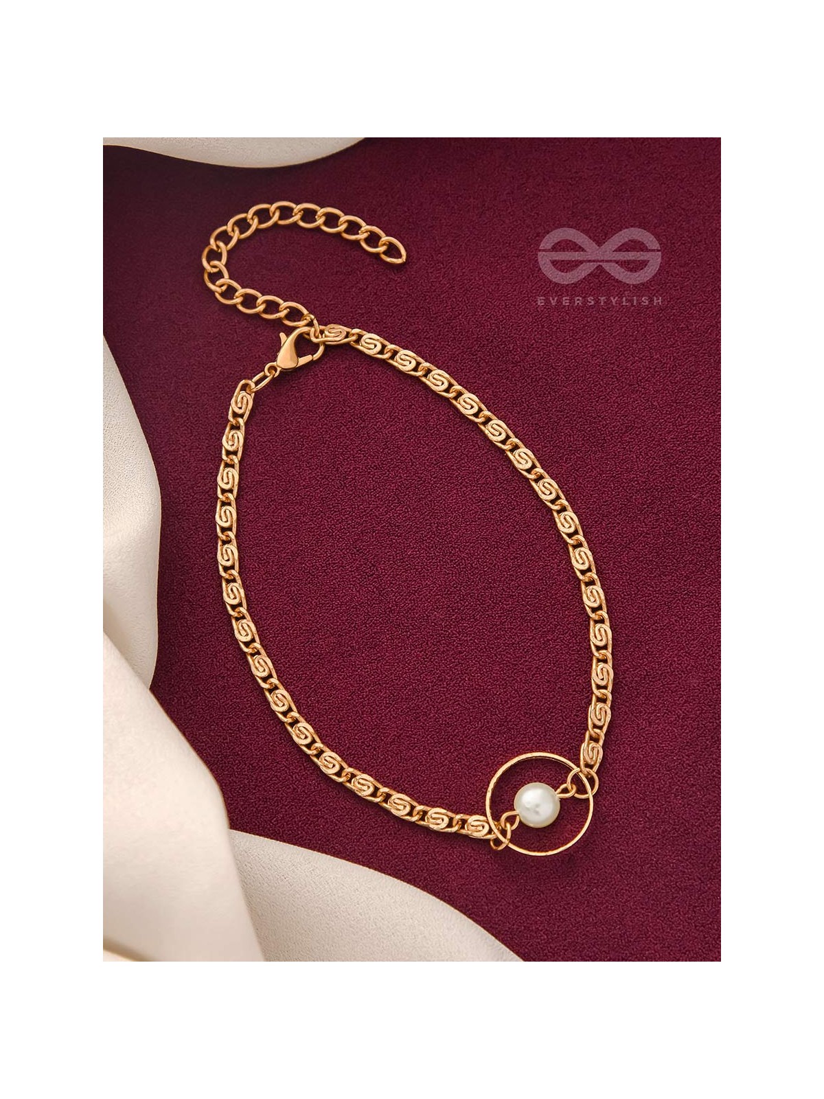 The Moon Ring- Golden Pearl Anklet