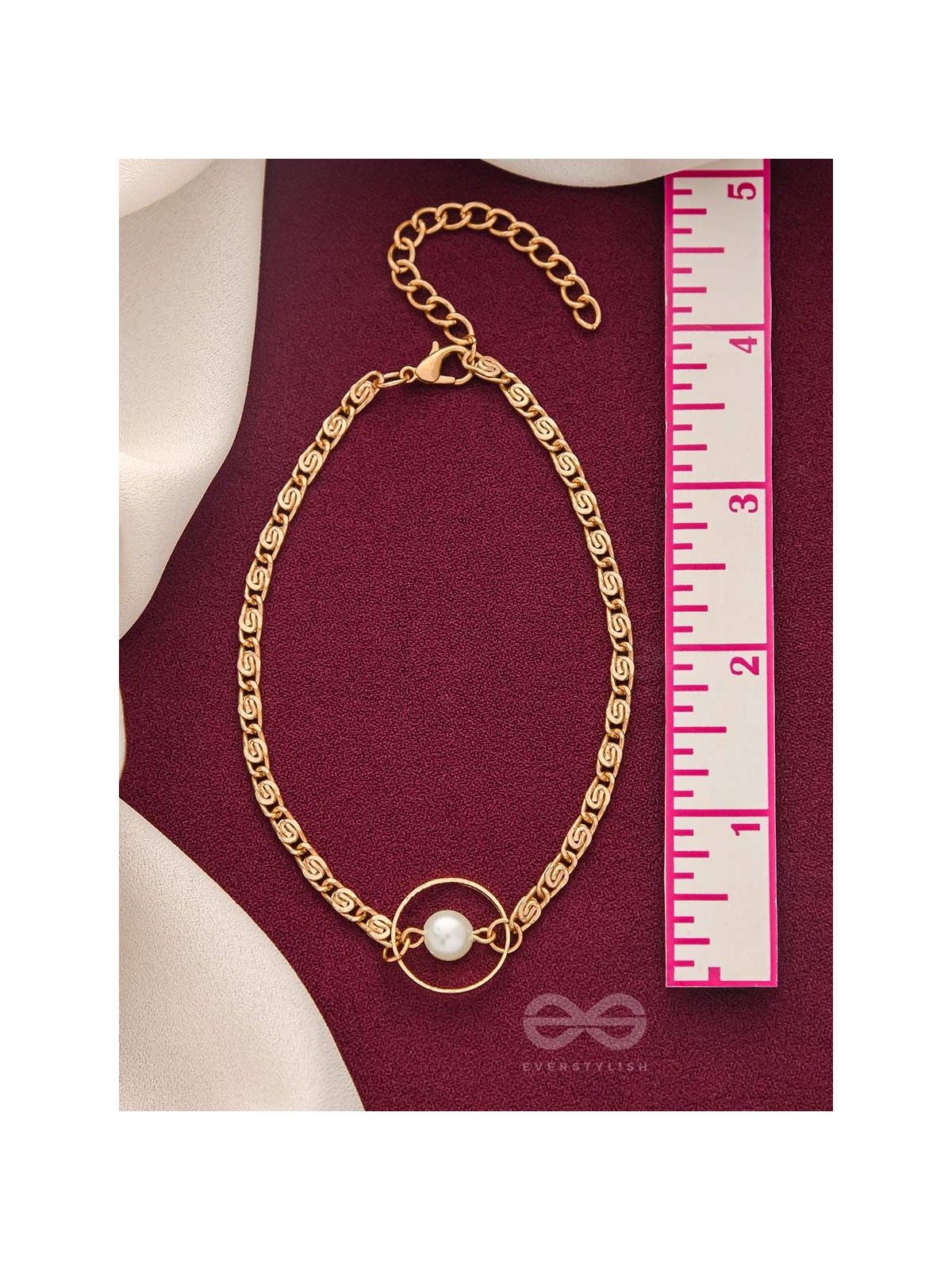 The Moon Ring- Golden Pearl Anklet