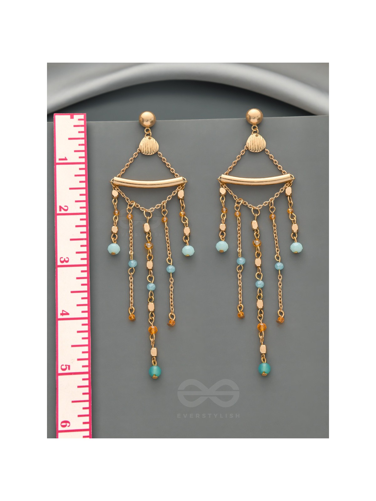 The Majestic Chandelier- Golden Statement Earrings