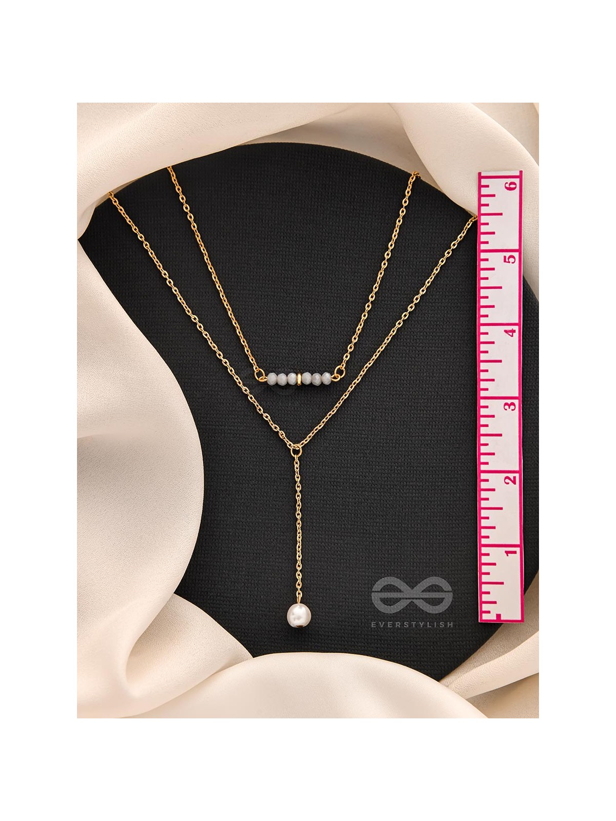 The Drowned Moon- Golden Pearl Layered Necklace With Anti-Tarnish Coating 