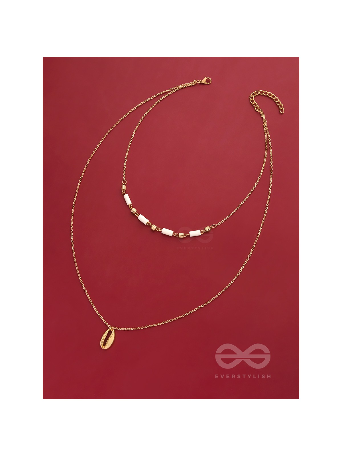 Sun N Sand - Golden Beads Layered Necklace With Anti-Tarnish Coating 
