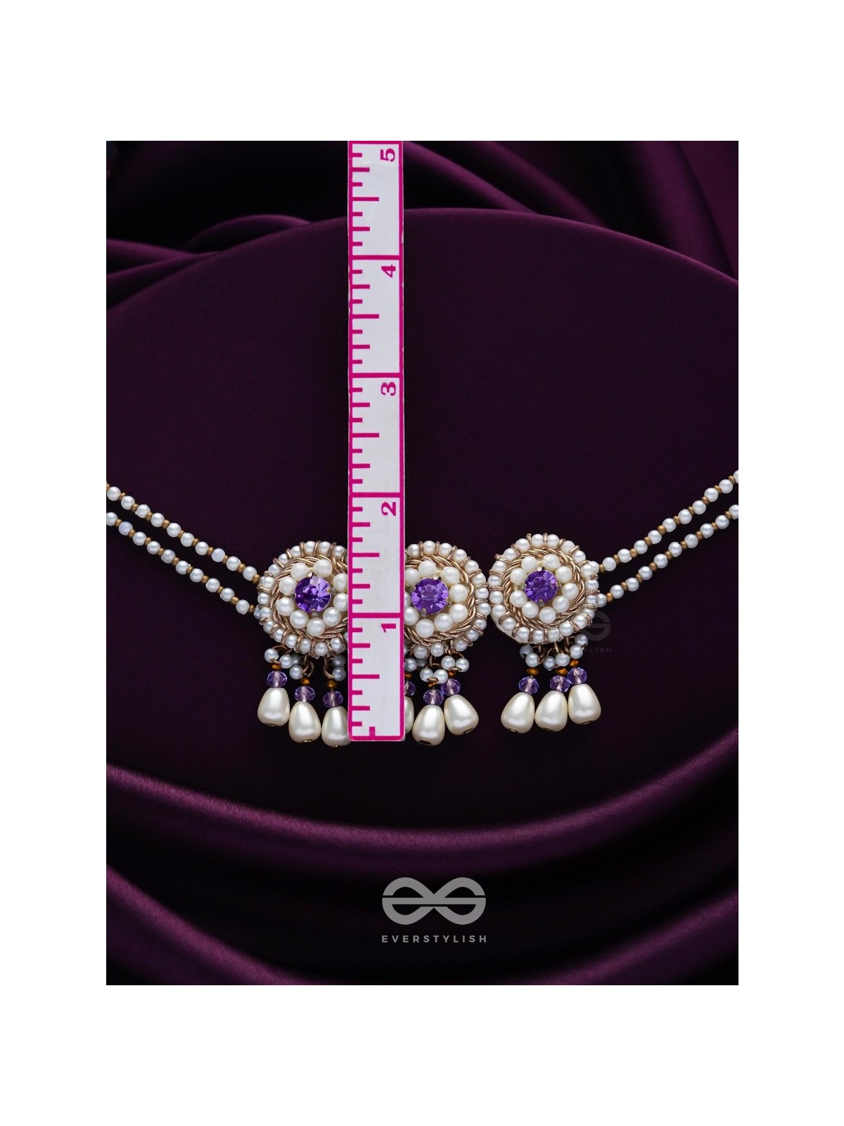 Prasidika- The Beautiful Garden- Stones and Pearls Embroidered Necklace