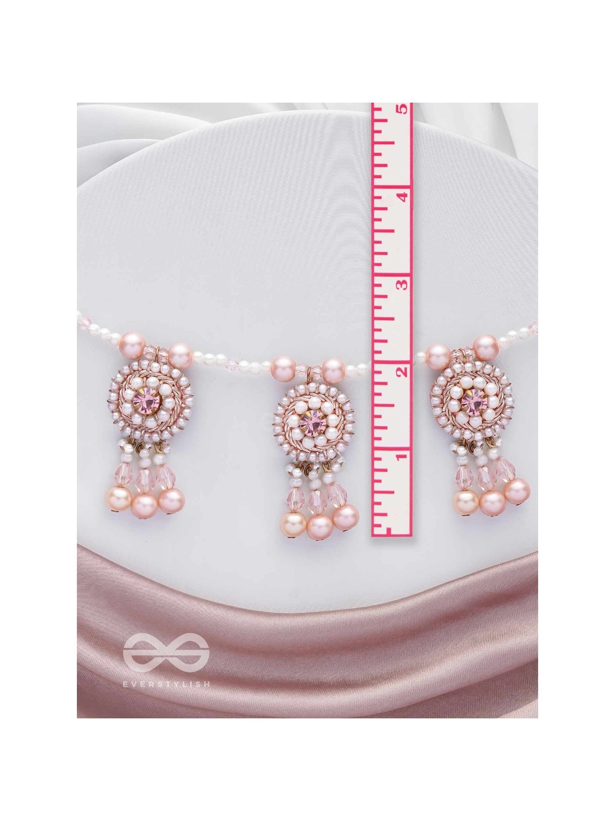 Shadwal- The Pretty Meadow- Pearls and Stones Embroidered Necklace 