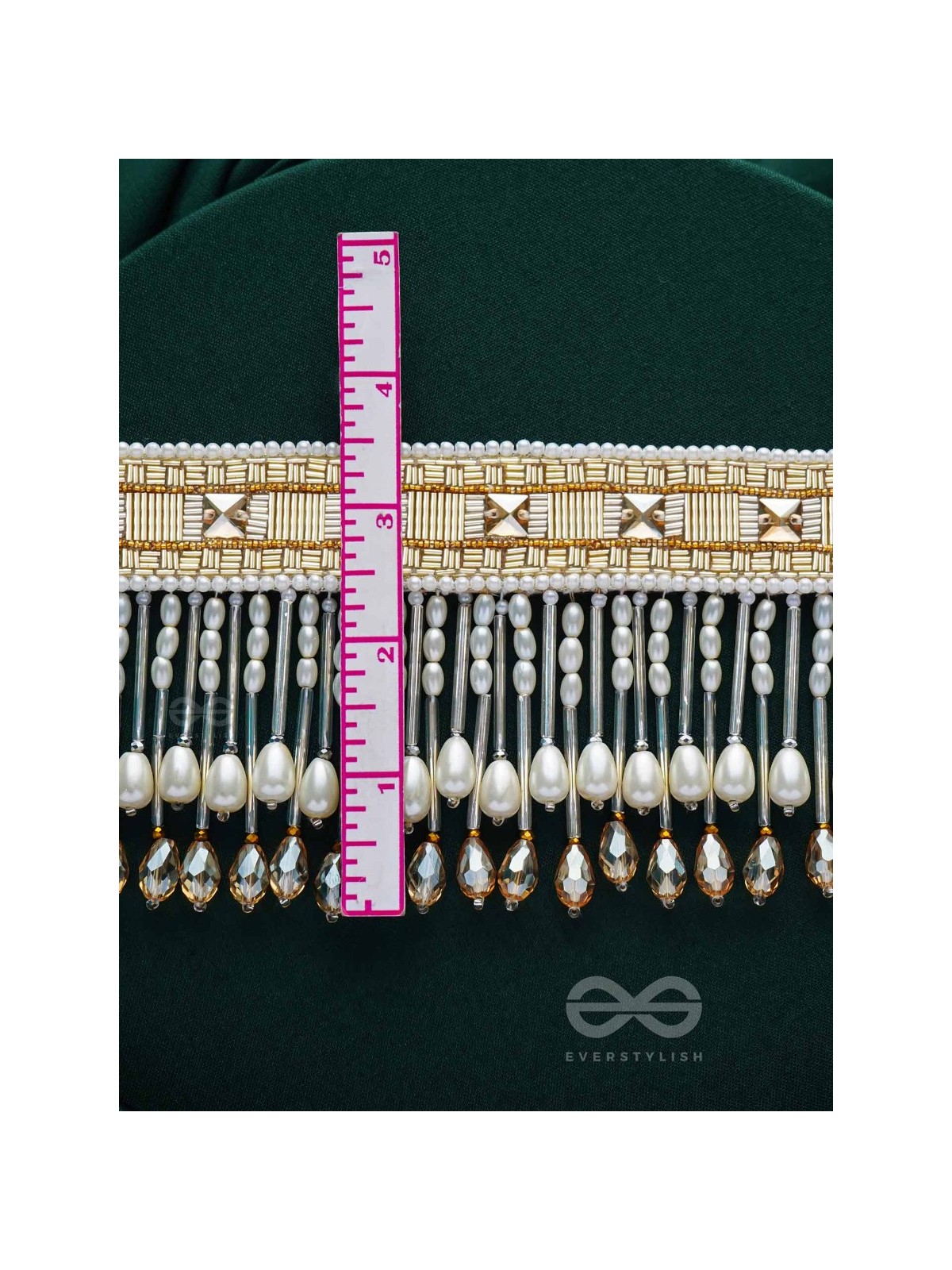 Anshumali- The Sunny Sky- Stones, Pearls and Glass Beads Embroidered Choker Necklace 