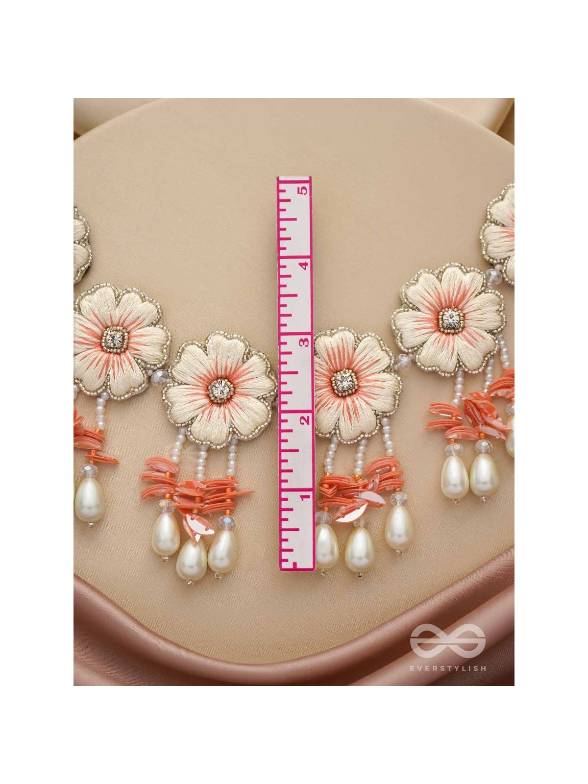 Vinirmita- The Beautiful Garden- Resham, Pearls and Stones Embroidered Choker Necklace