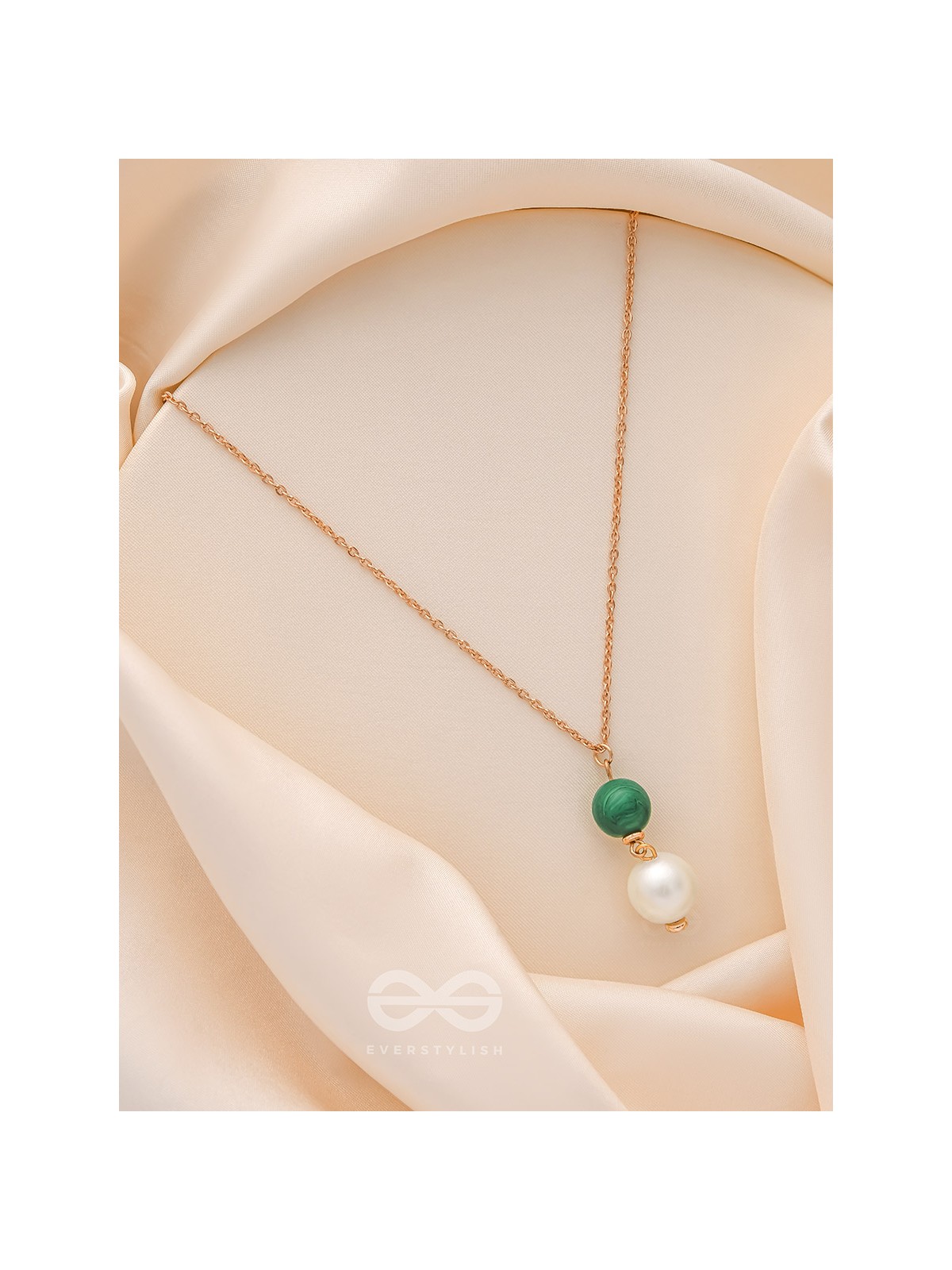 Flora N Fauna- Golden Pearl Necklace With Anti-Tarnish Coating 