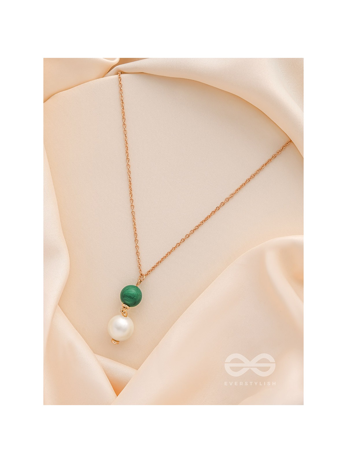 Flora N Fauna- Golden Pearl Necklace With Anti-Tarnish Coating 