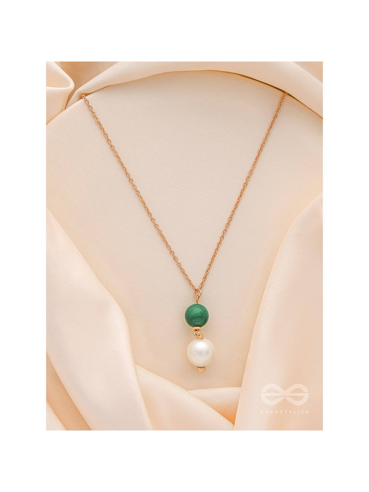 Flora N Fauna- Golden Pearl Necklace With Anti-Tarnish Coating 