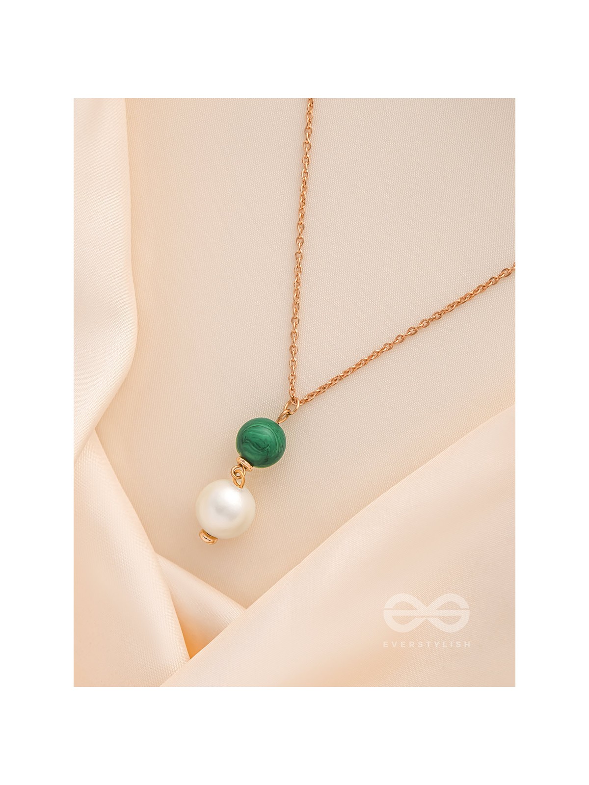 Flora N Fauna- Golden Pearl Necklace With Anti-Tarnish Coating 