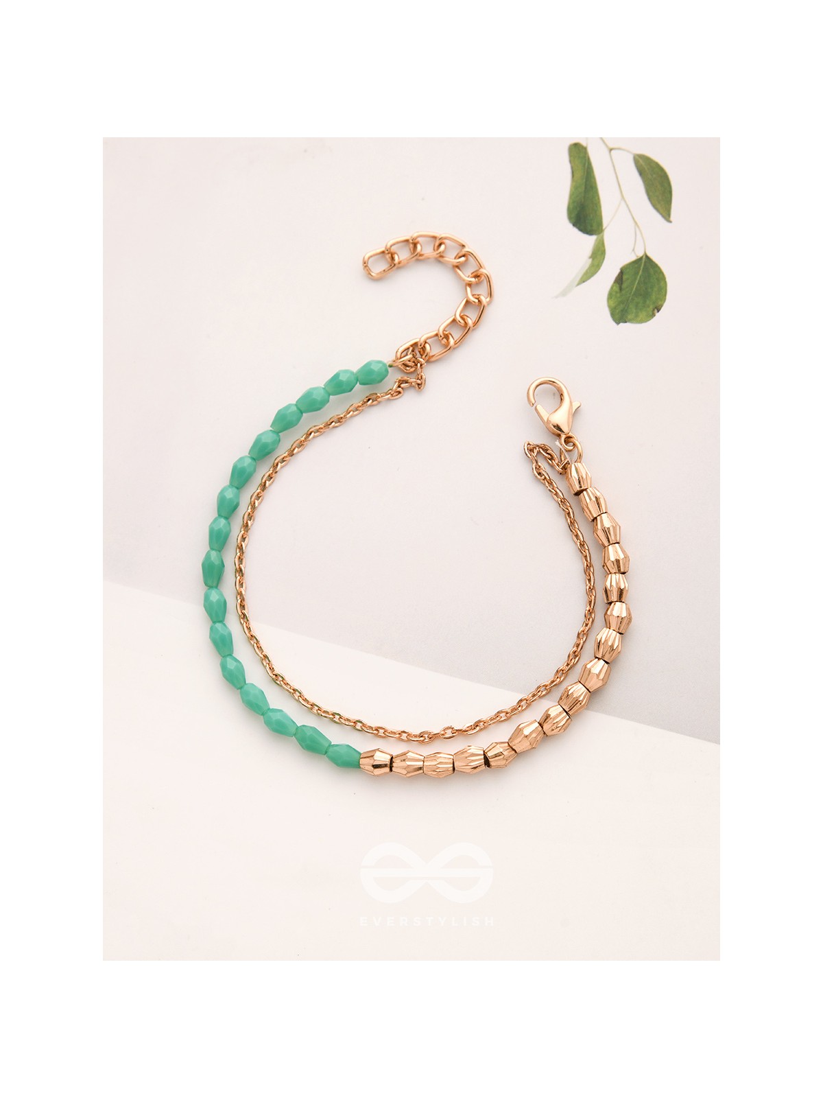 The Green Revolution- Golden Beads Bracelet