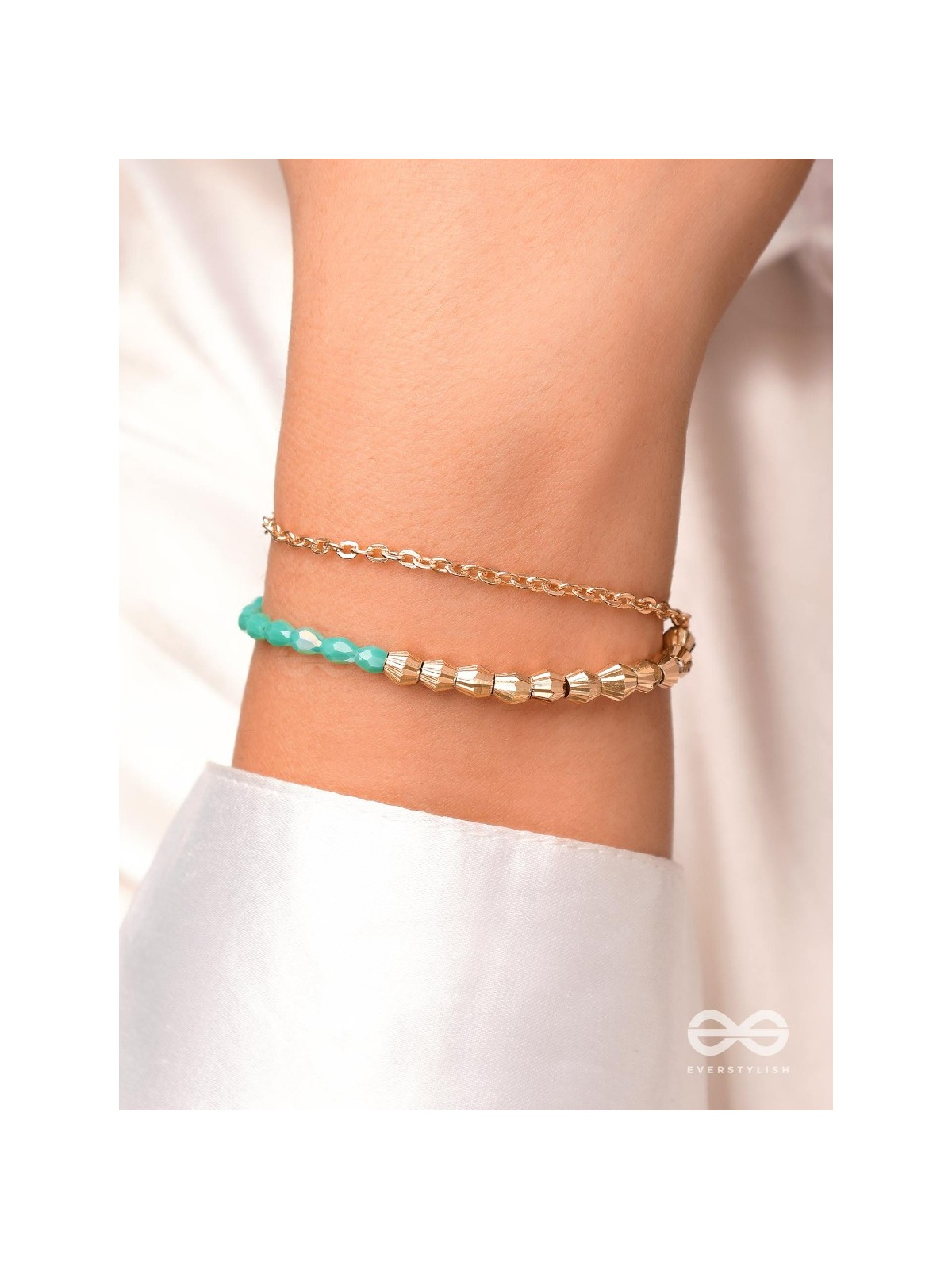 The Green Revolution- Golden Beads Bracelet