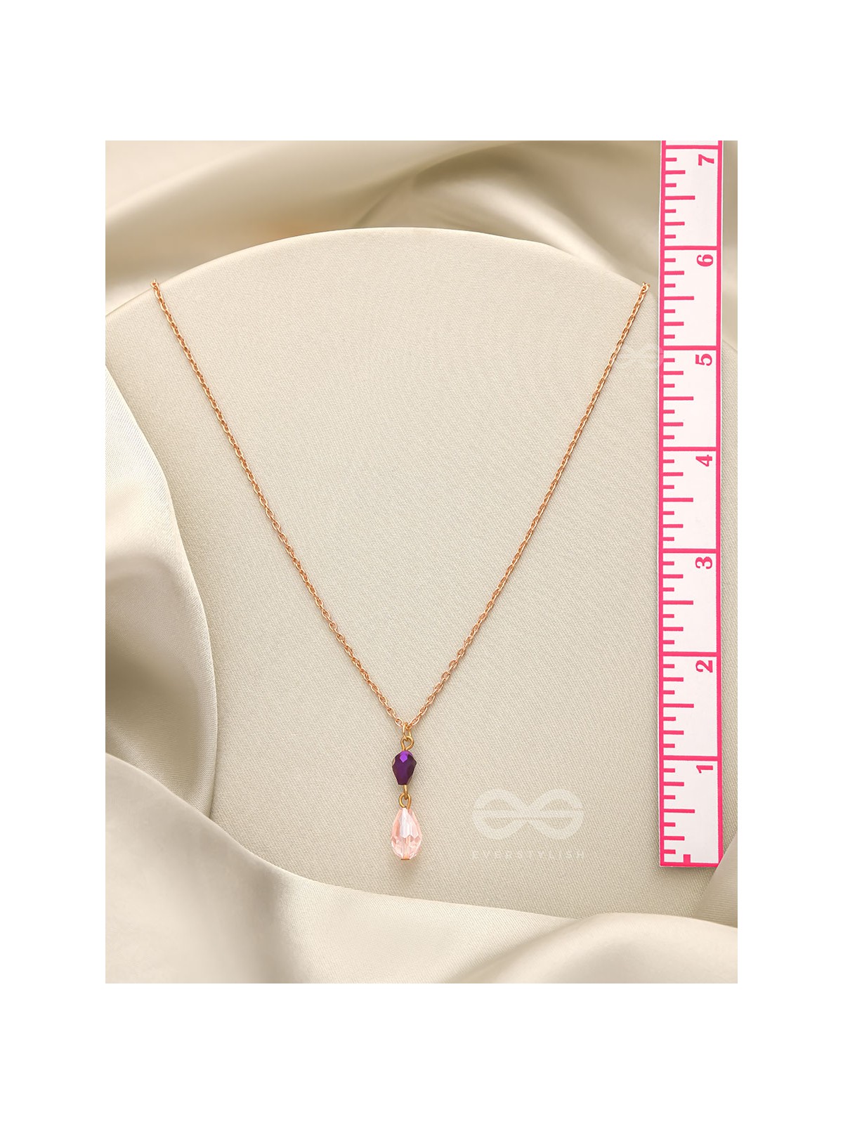 A Study In Scarlet- Golden Glass Bead Necklace With Anti-Tarnish Coating 