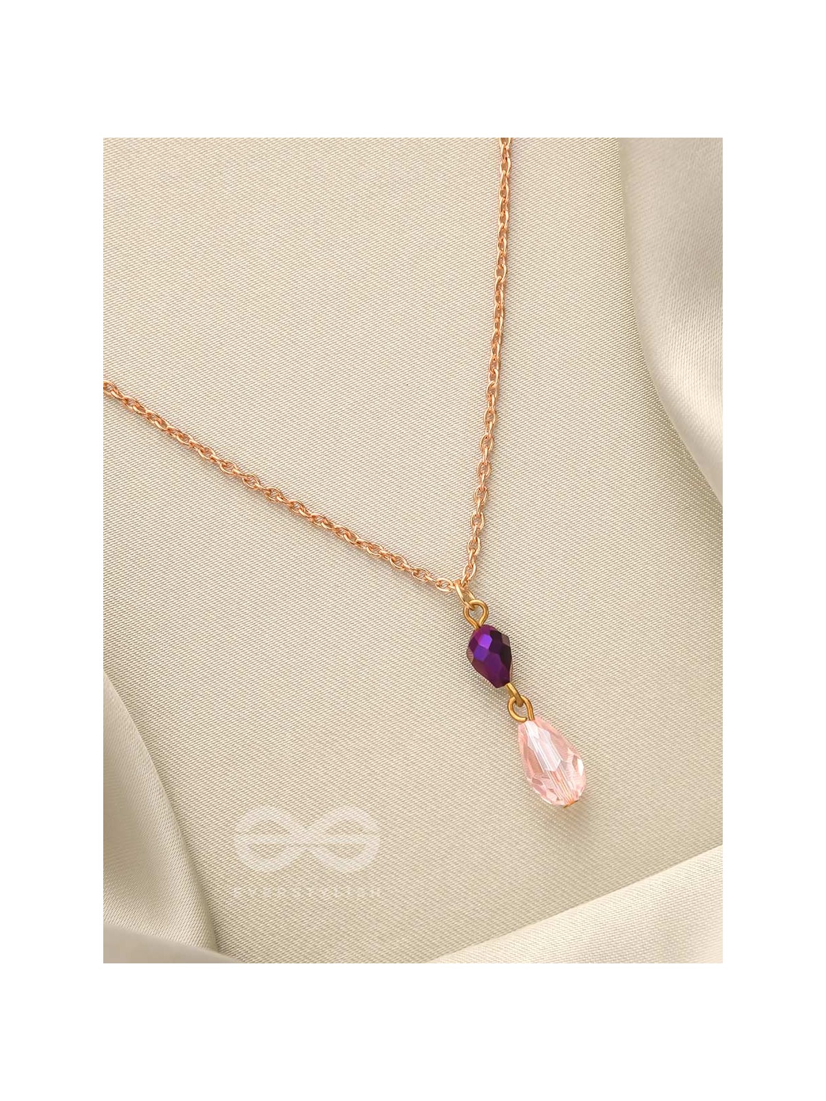 A Study In Scarlet- Golden Glass Bead Necklace With Anti-Tarnish Coating 