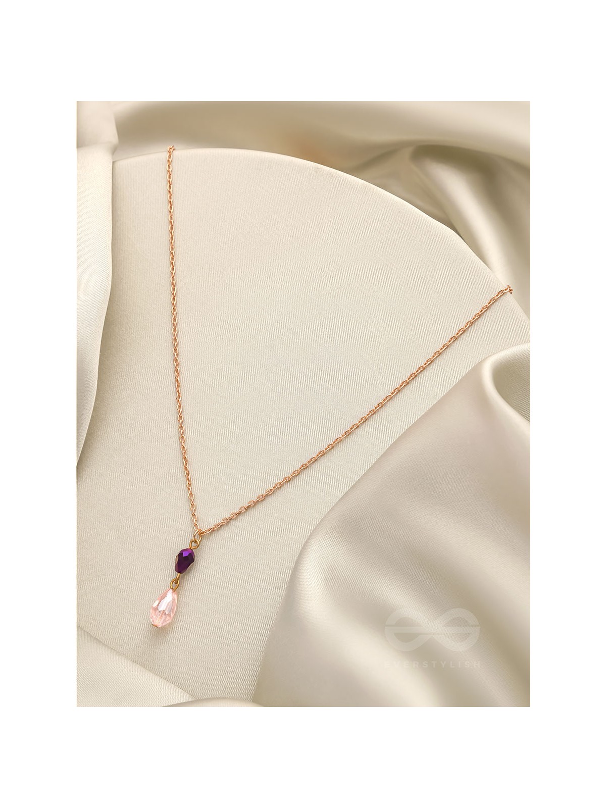 A Study In Scarlet- Golden Glass Bead Necklace With Anti-Tarnish Coating 