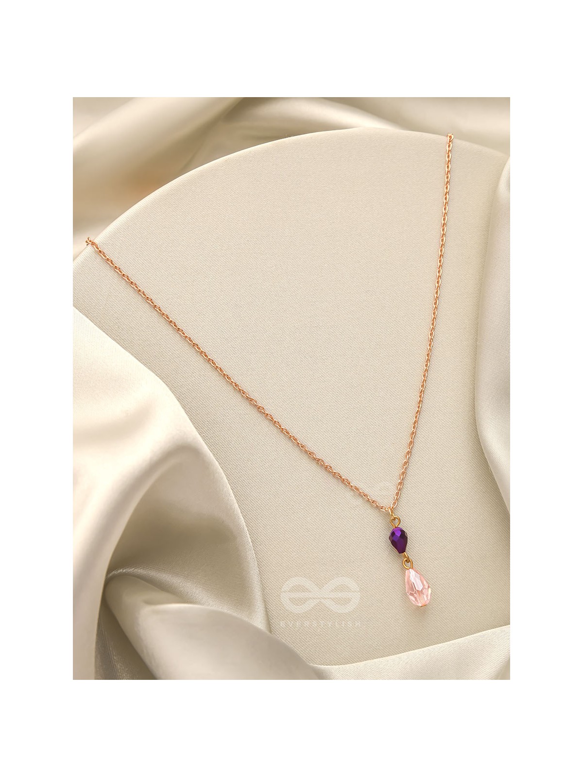 A Study In Scarlet- Golden Glass Bead Necklace With Anti-Tarnish Coating 