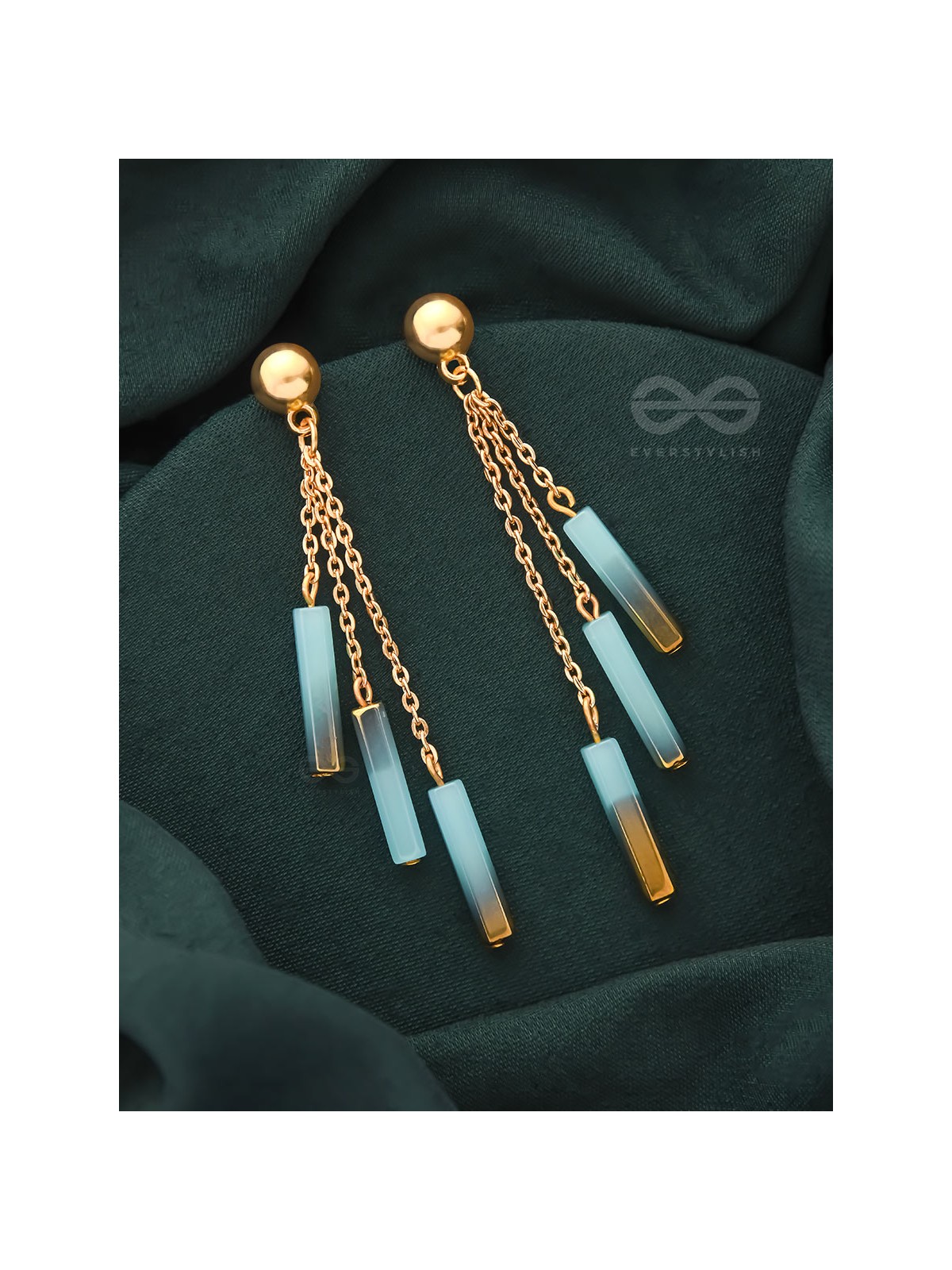 The Golden Dusk- Golden Resin Earrings