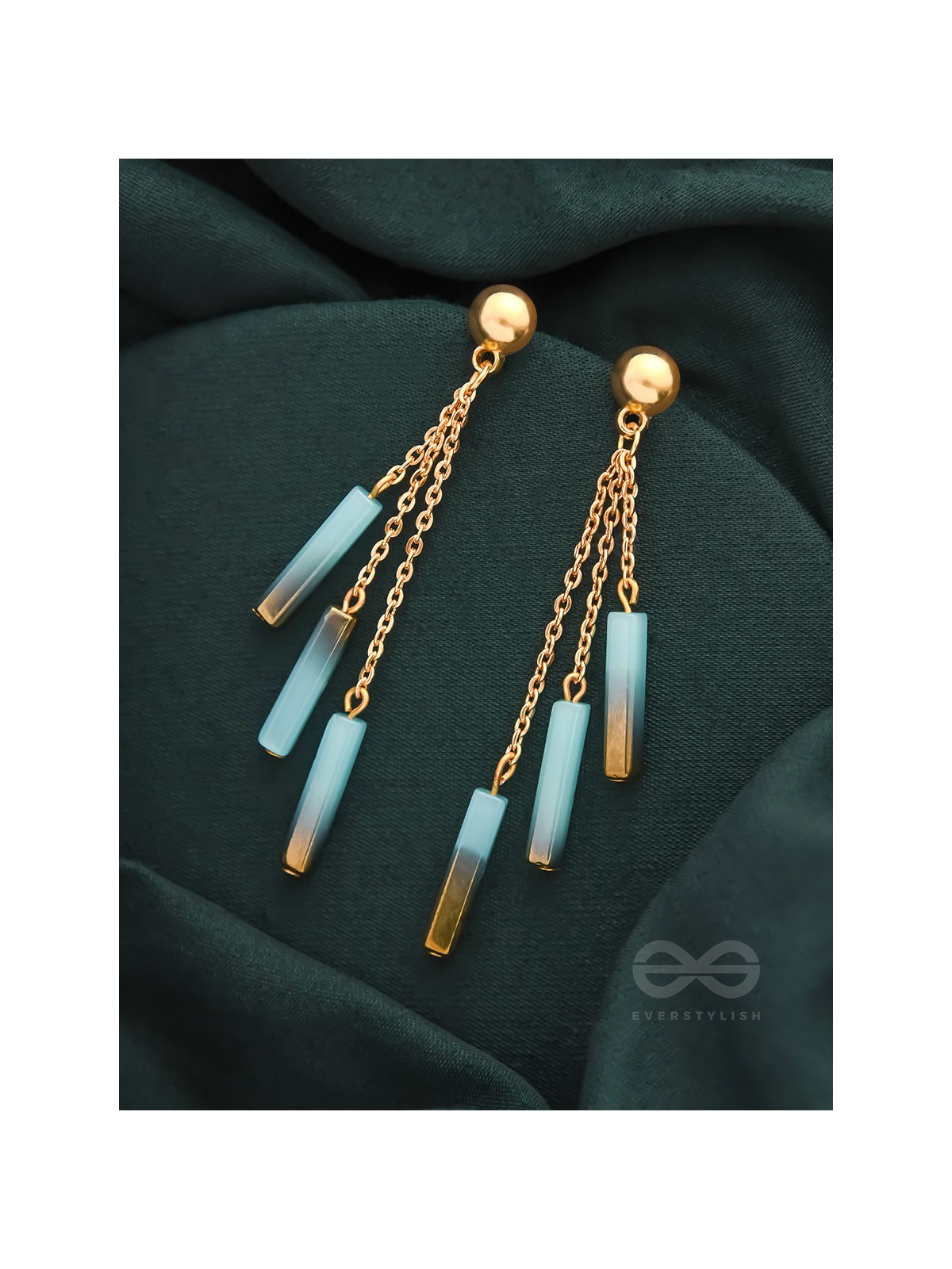 The Golden Dusk- Golden Resin Earrings