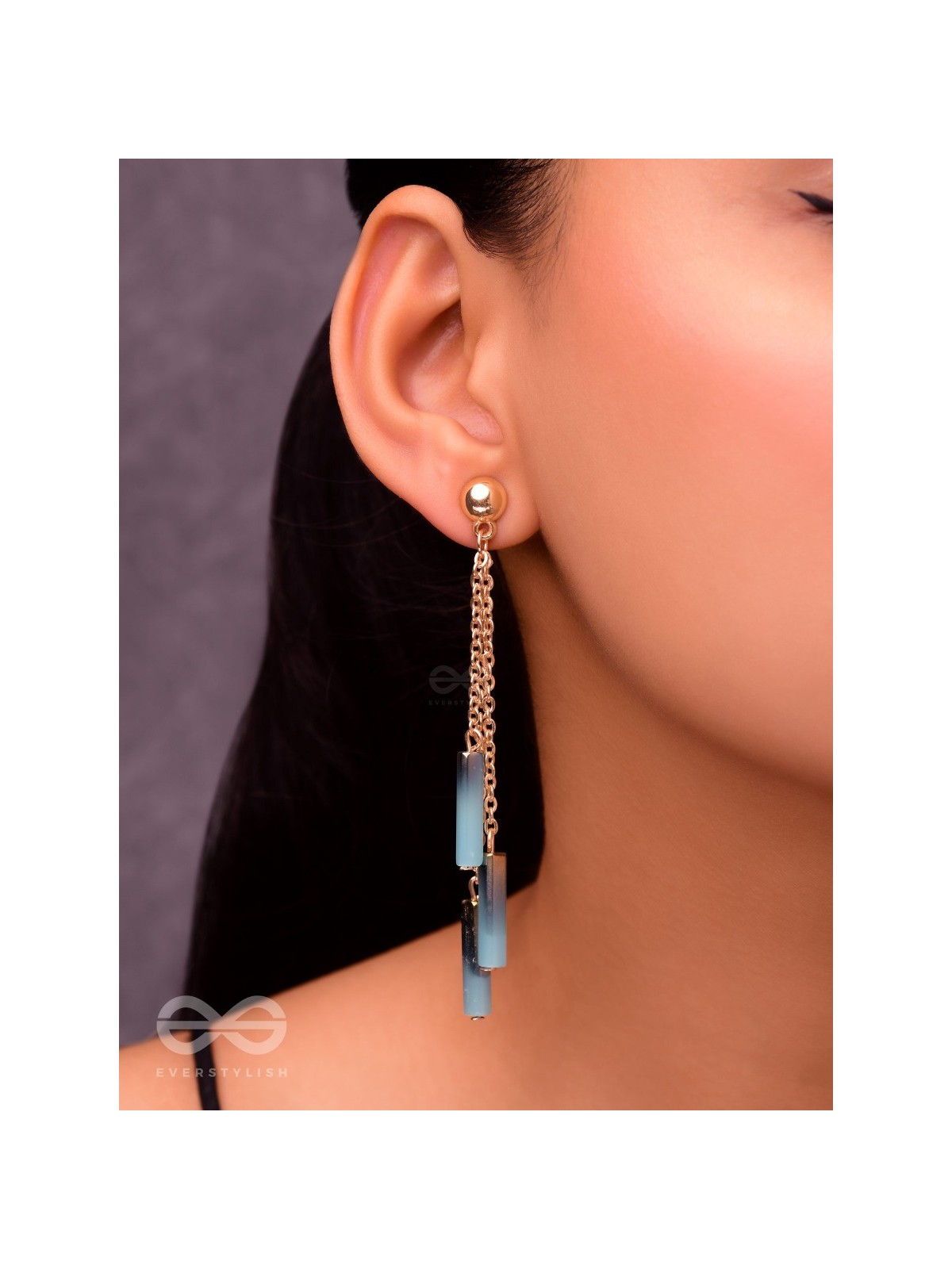 The Golden Dusk- Golden Resin Earrings