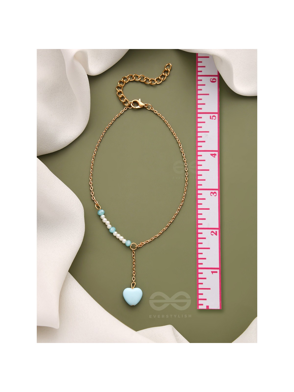 The Heart's Desire- Golden Beads Anklet