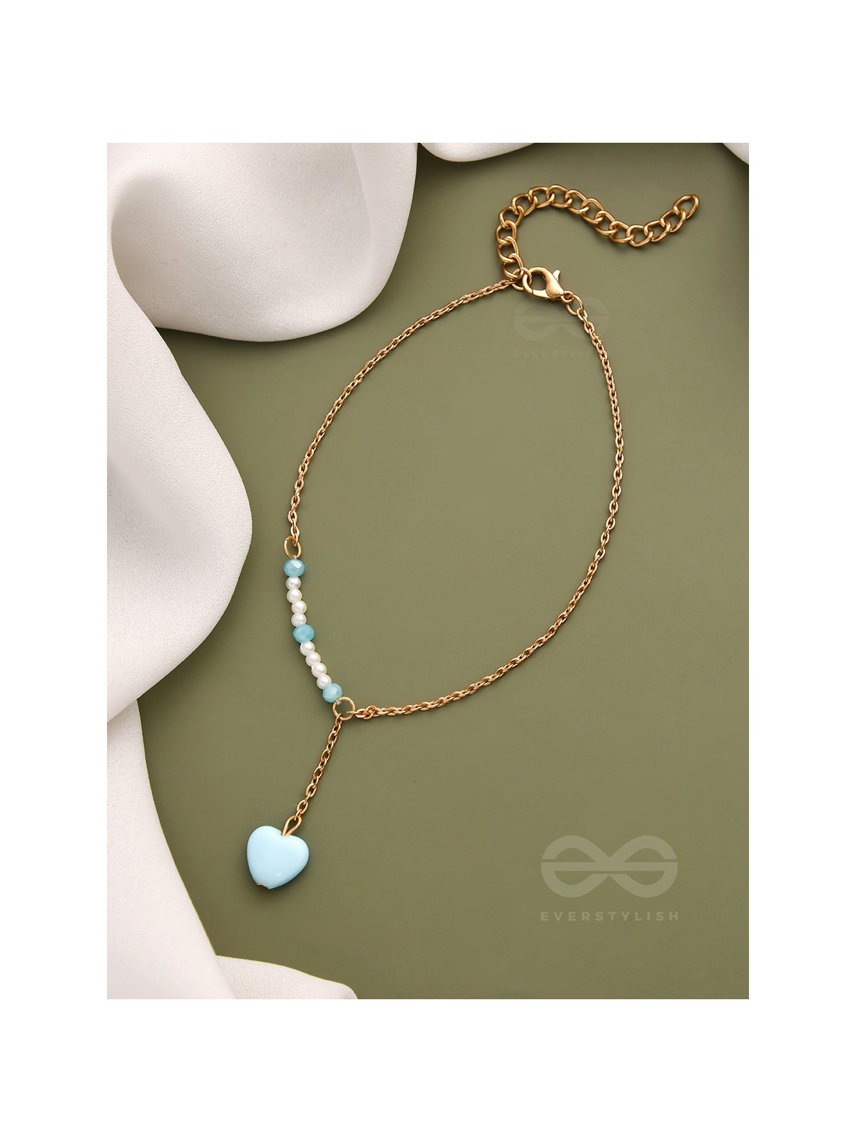The Heart's Desire- Golden Beads Anklet