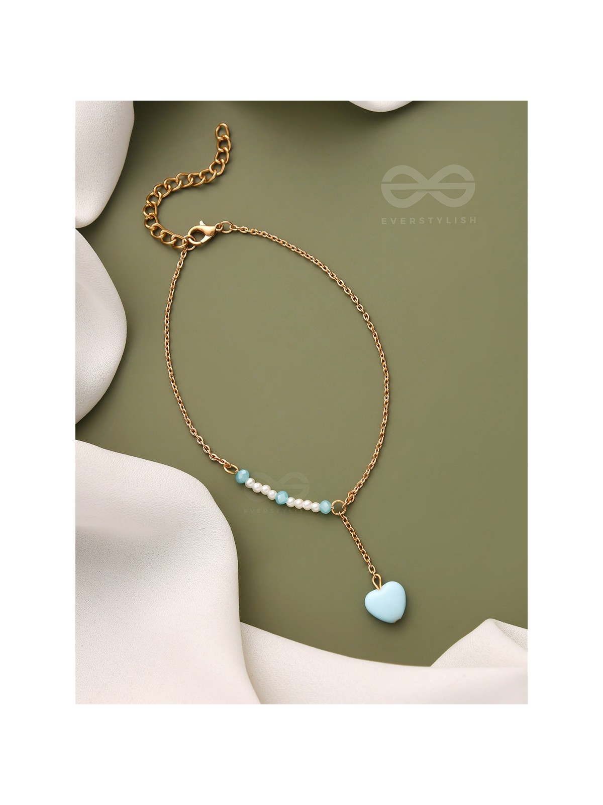 The Heart's Desire- Golden Beads Anklet
