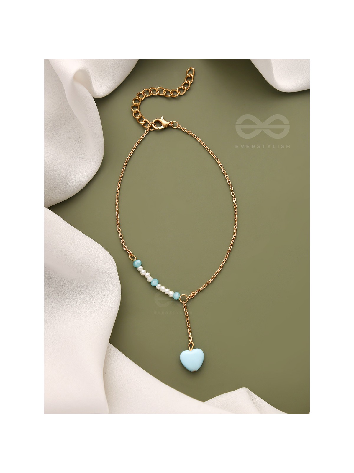 The Heart's Desire- Golden Beads Anklet