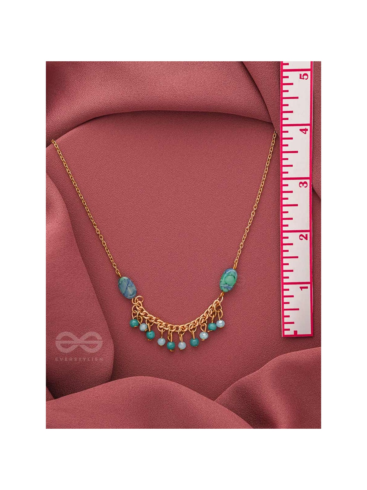 The Pearly Smile- Golden Beads Necklace With Anti-Tarnish Coating