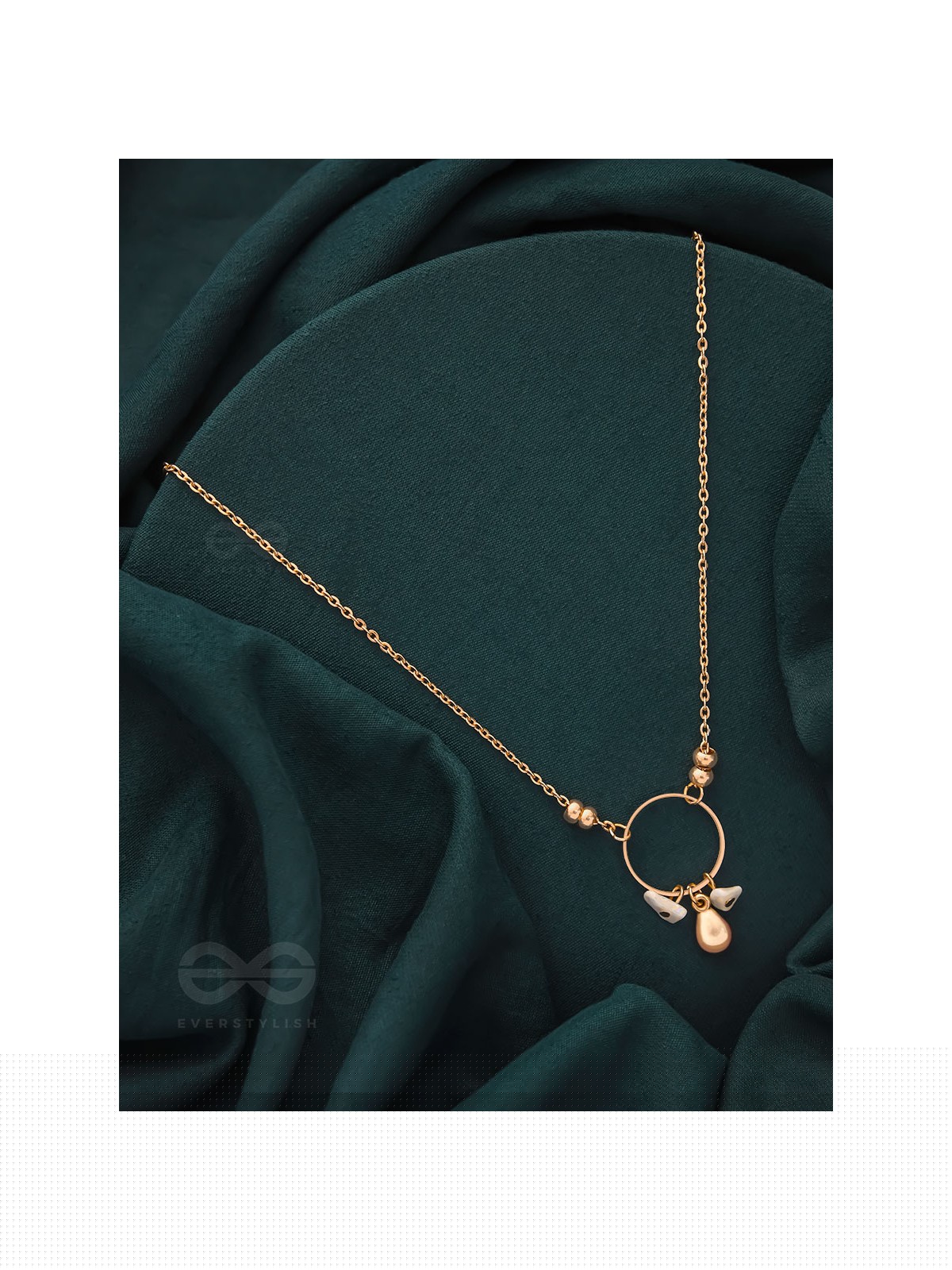 The Sphere Of Heaven- Golden Glass Beads Necklace With Anti-Tarnish Coating 