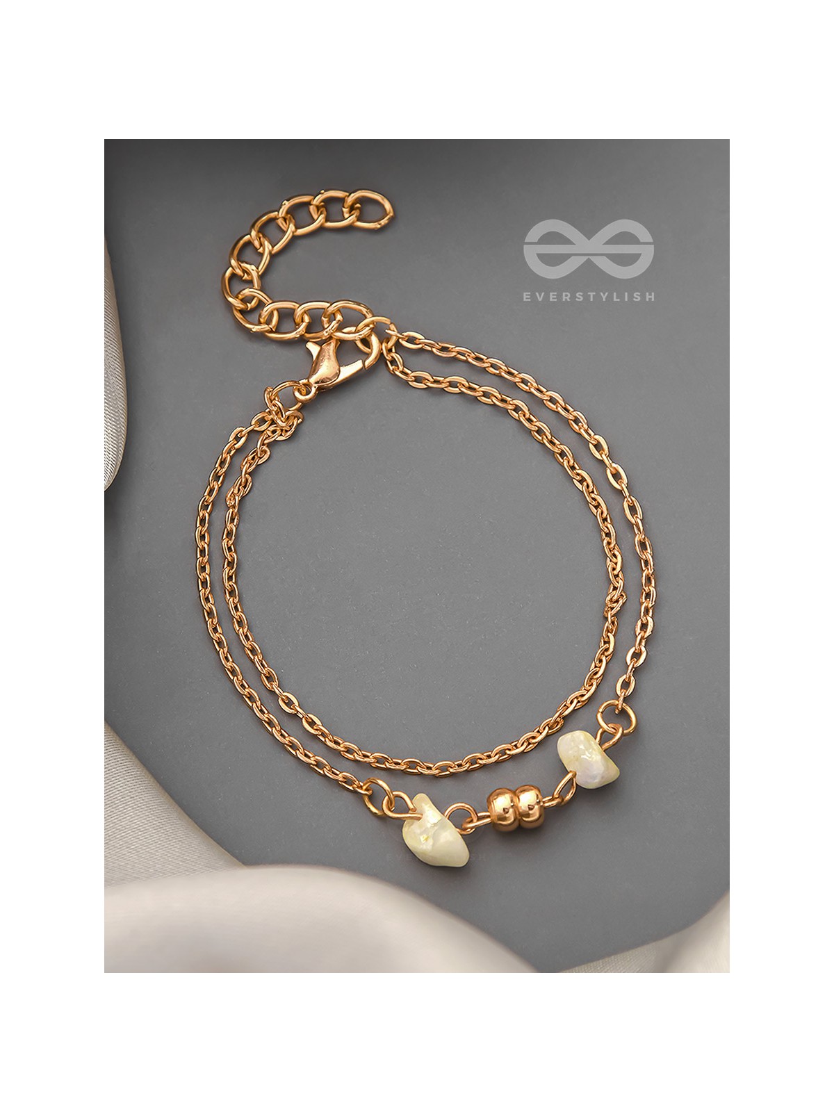 Carved in Stone- Golden Layered Bracelet