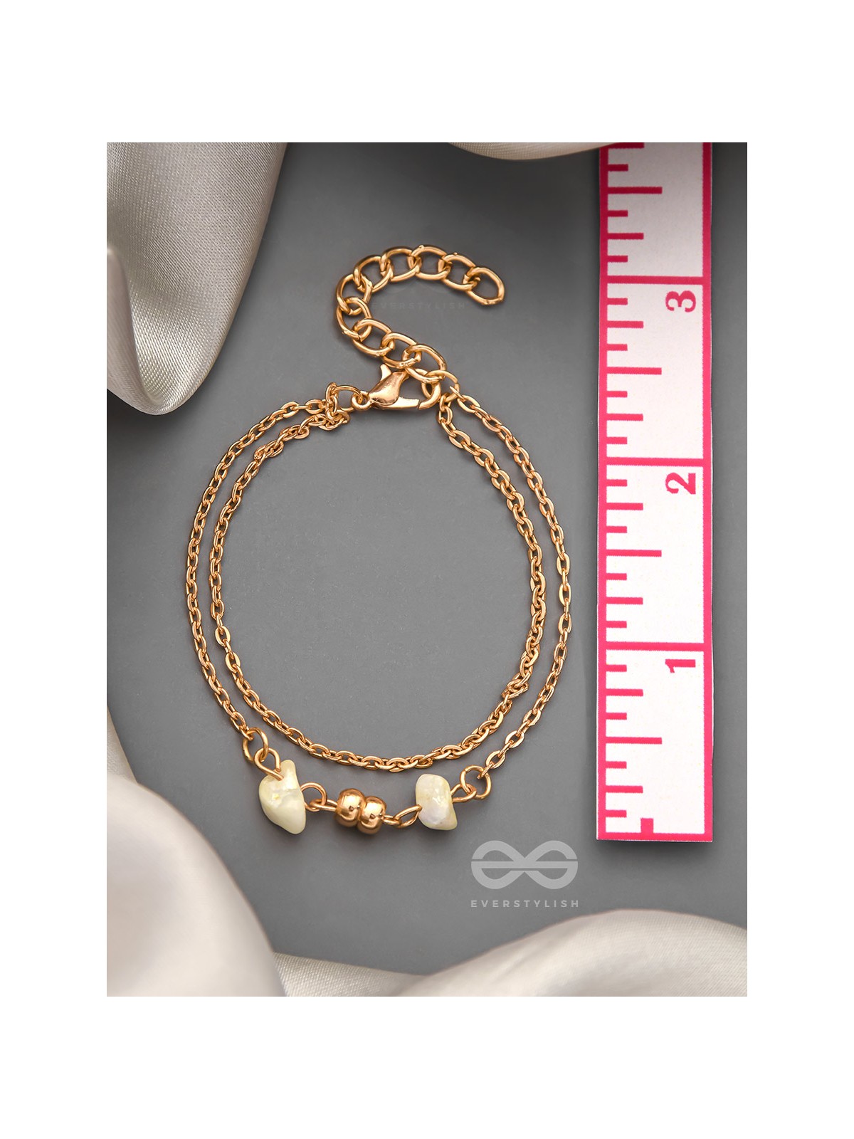 Carved in Stone- Golden Layered Bracelet