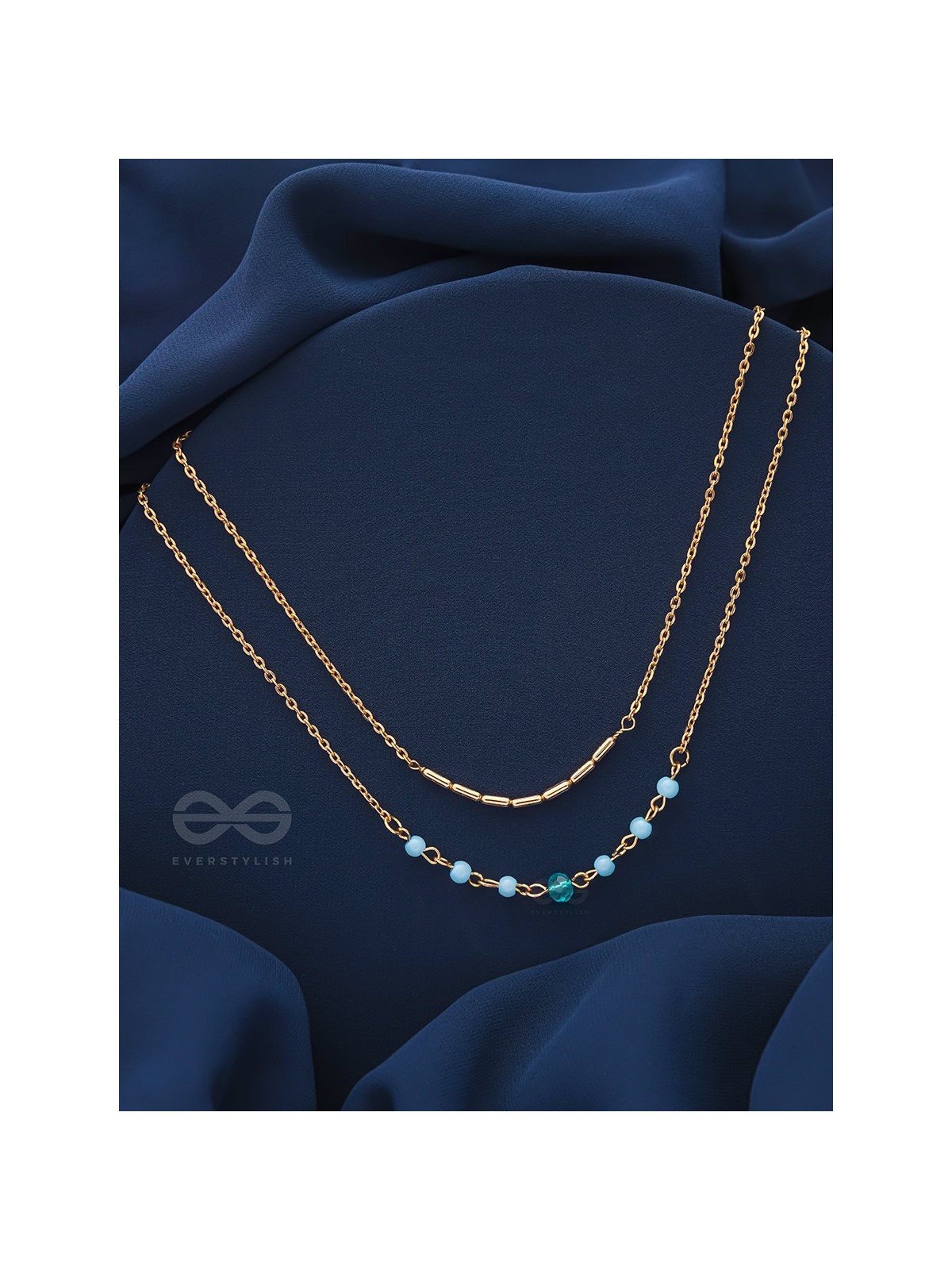 The Wonder Waters- Golden Layered Necklace With Anti-Tarnish Coating 