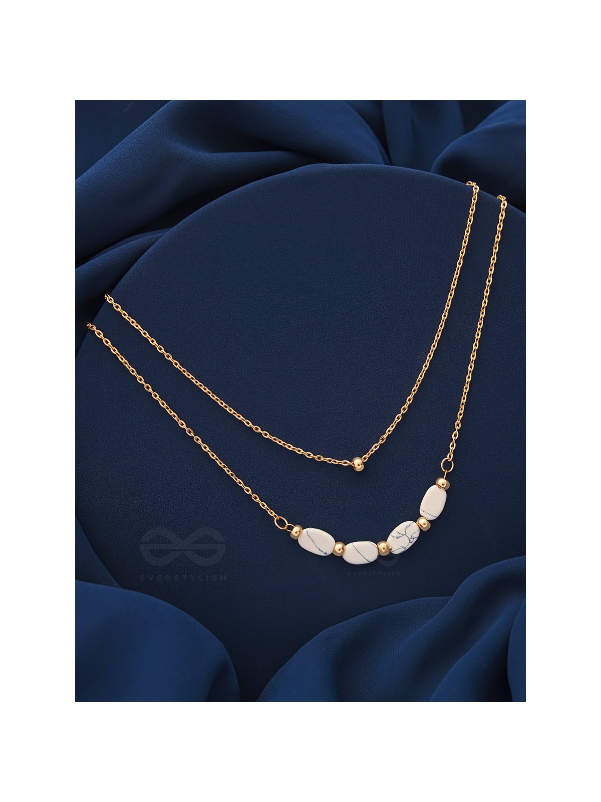 The Stepping Stones- Golden Layered Necklace With Anti-Tarnish Coating 