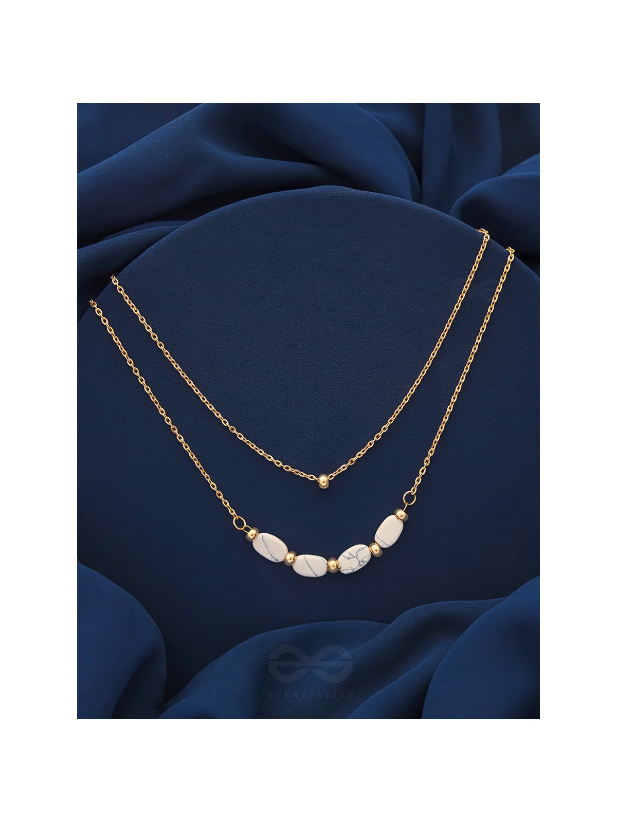 The Stepping Stones- Golden Layered Necklace With Anti-Tarnish Coating 