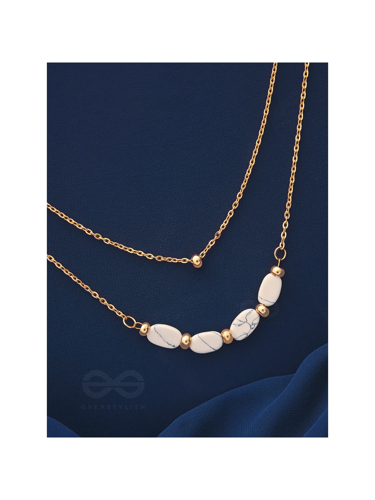 The Stepping Stones- Golden Layered Necklace With Anti-Tarnish Coating 