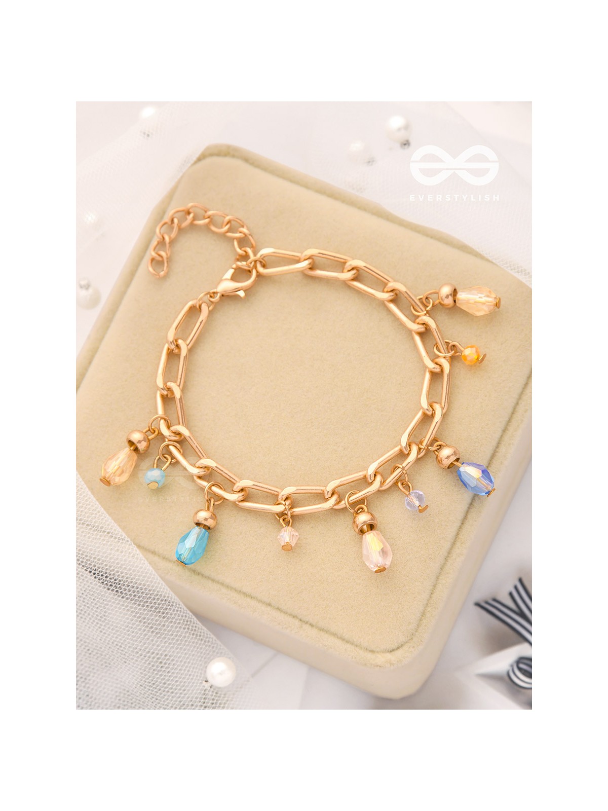 Catch the Sun- Golden Glass Beads Bracelet
